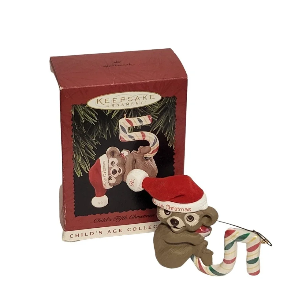 Hallmark Keepsake Ornament Child's Age Collection My 5th‎ Christmas Bear 1996